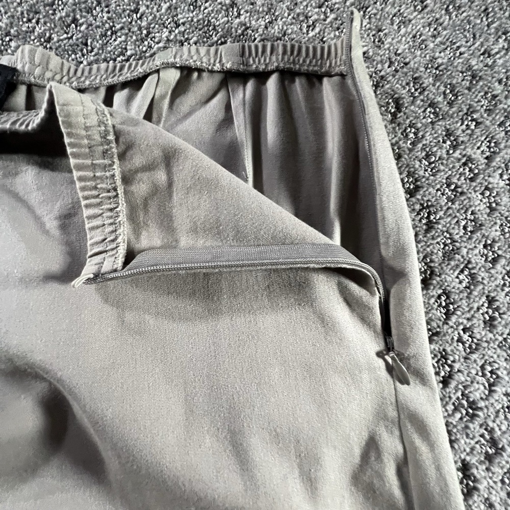 Eileen Fisher Womens L Taupe‎ Side Zip Tapered Pants Elastic Waist Travel Ankle - Picture 4 of 7